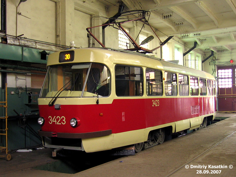 Москва. Tatra T3 (МТТЧ) №3423