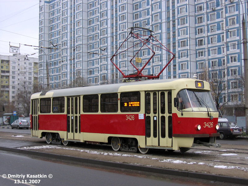 Москва. Tatra T3 (МТТЧ) №3426