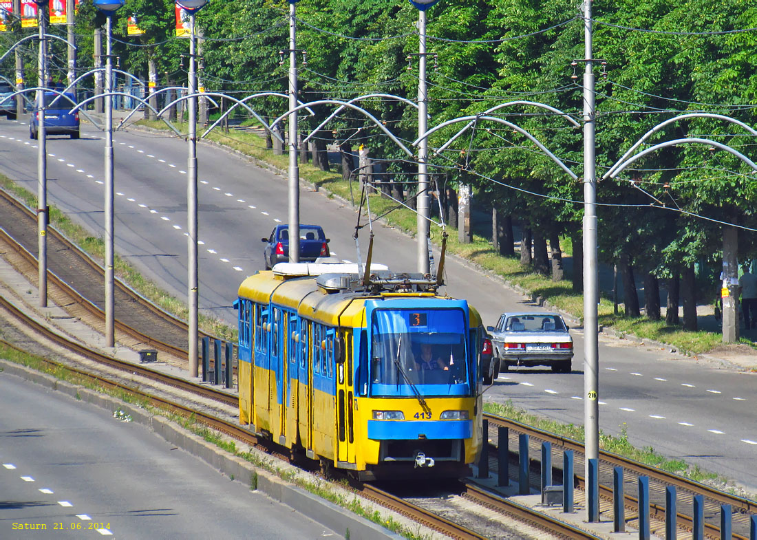 Киев. Tatra KT3 №413