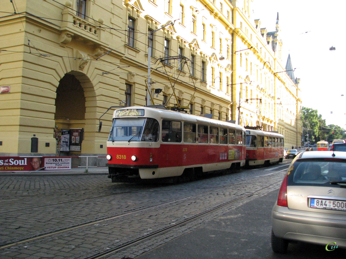 Прага. Tatra T3R.P №8318