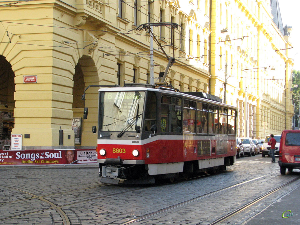 Прага. Tatra T6A5 №8603