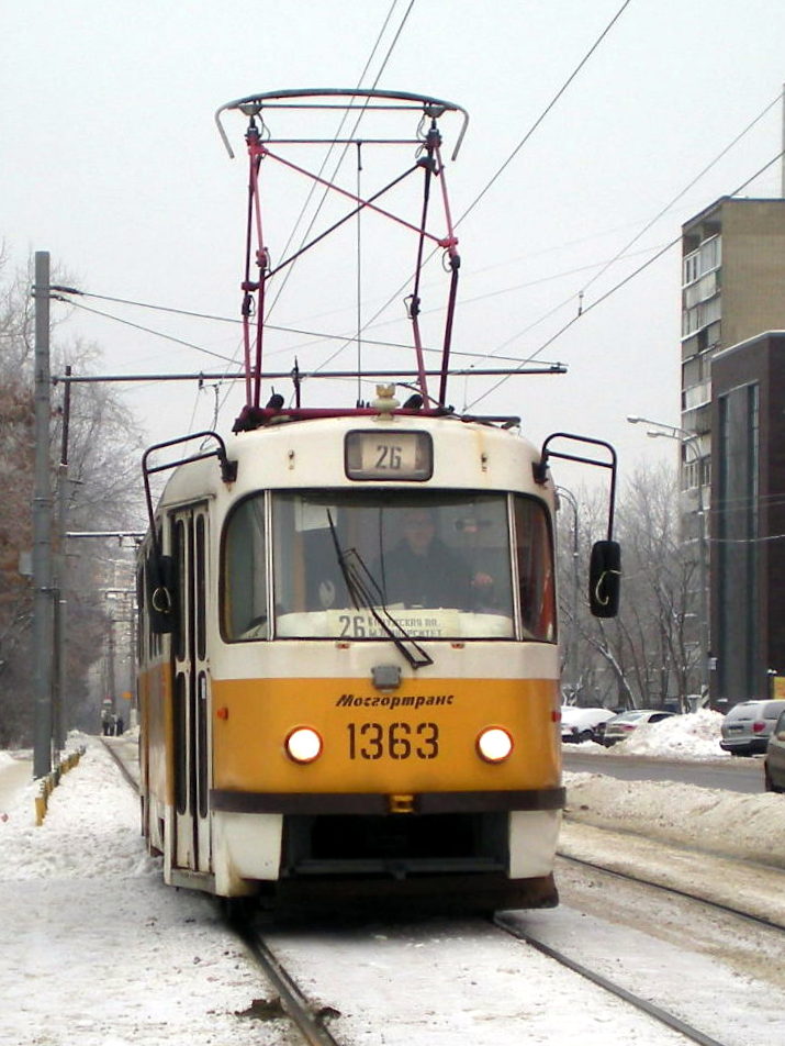 Москва. Tatra T3 (МТТЧ) №1363