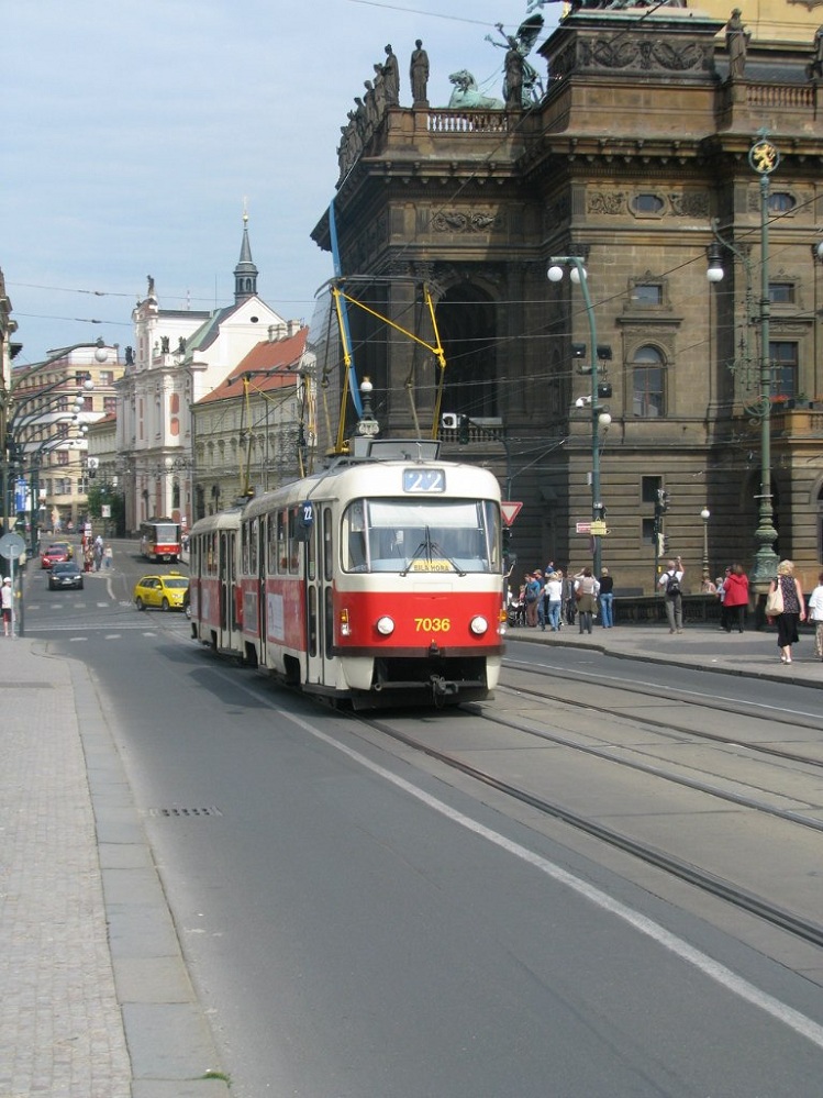 Прага. Tatra T3SUCS №7036