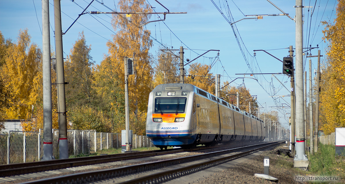 Санкт-Петербург. Электропоезд Sm6 Allegro-7051