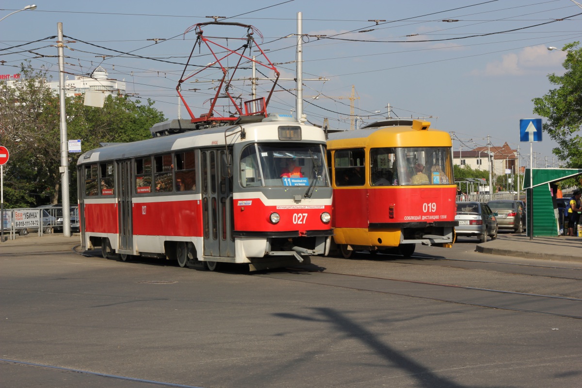 Краснодар. Tatra T3SU №027, Tatra T3SU №019