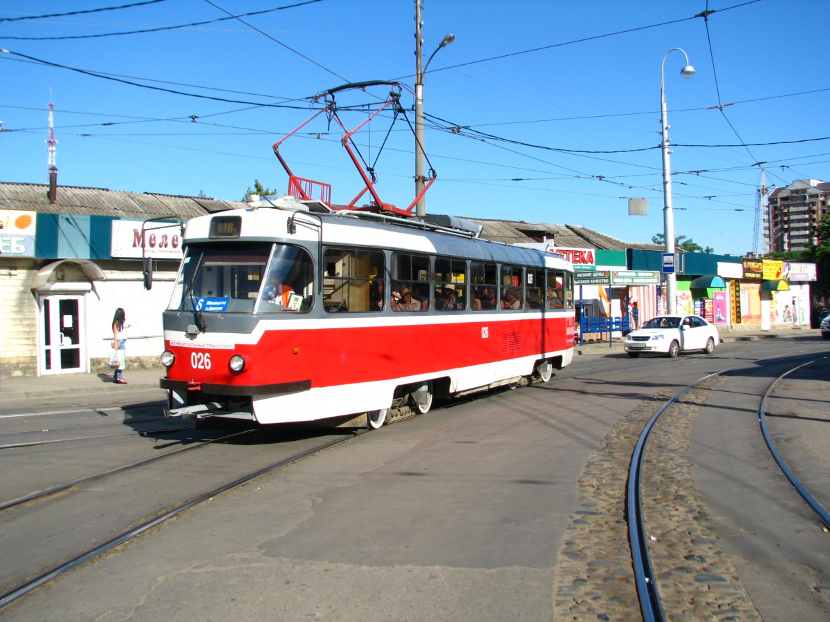 Краснодар. Tatra T3SU КВР ТРЗ №026