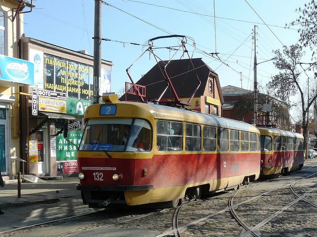 Краснодар. Tatra T3SU №132