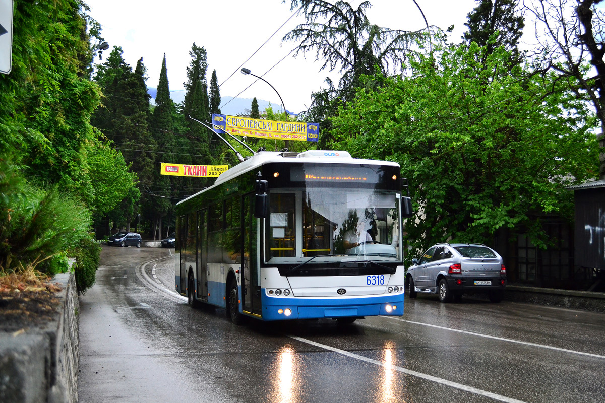 Троллейбусный маршрут симферополь ялта самый в мире. Троллейбус т60111 Ялта.
