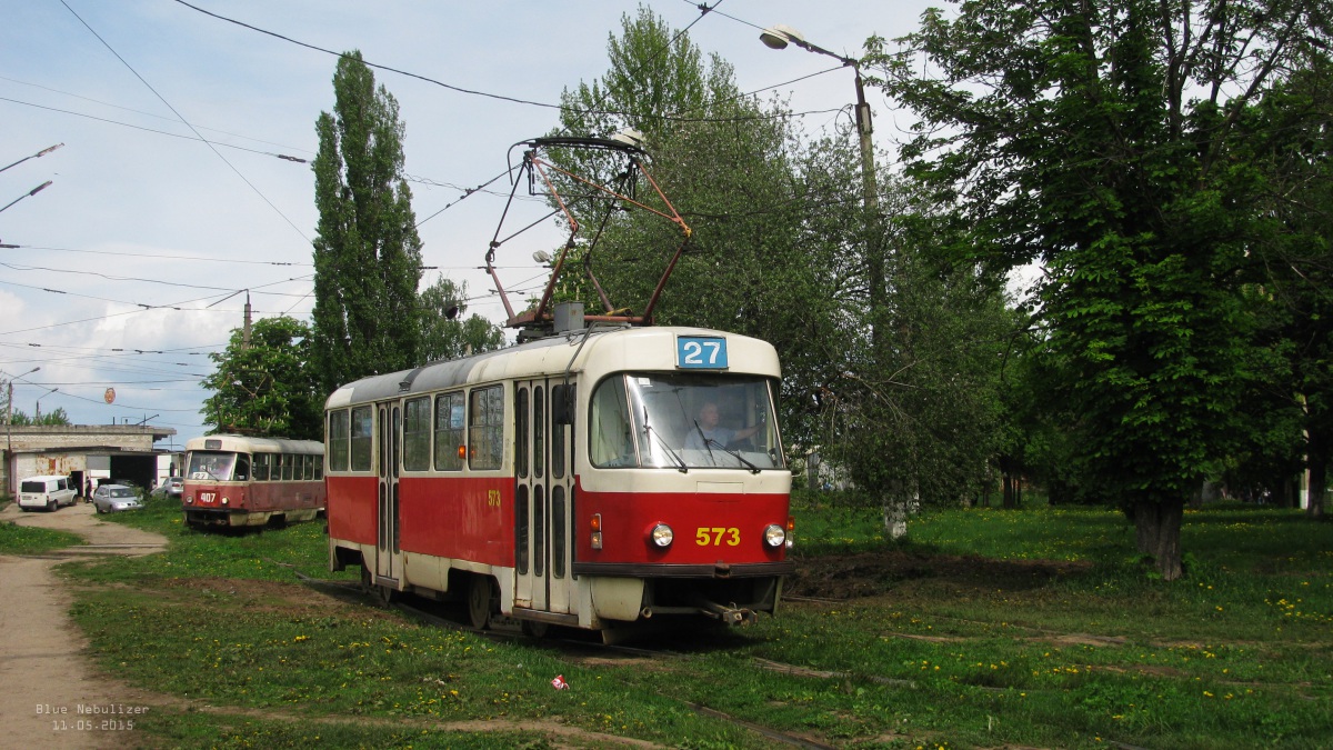 Харьков. Tatra T3SU №407, Tatra T3 №573