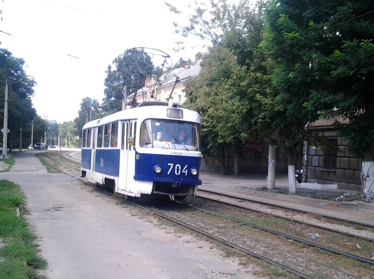 Запорожье. Tatra T3SU №704