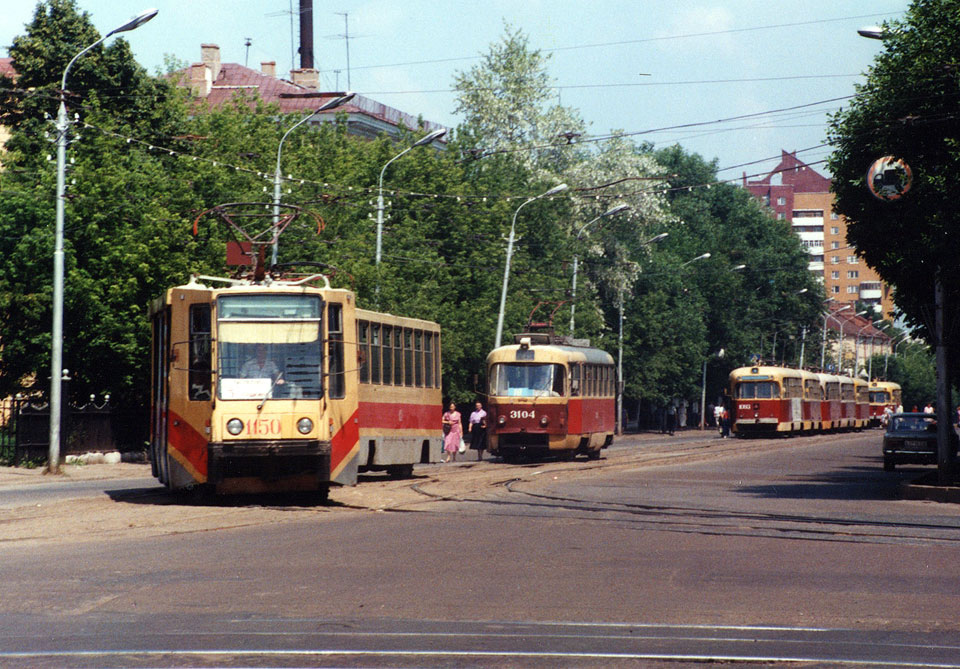 Уфа. 71-608К (КТМ-8) №1150, 71-608К (КТМ-8) №1152, Tatra T3SU №3104