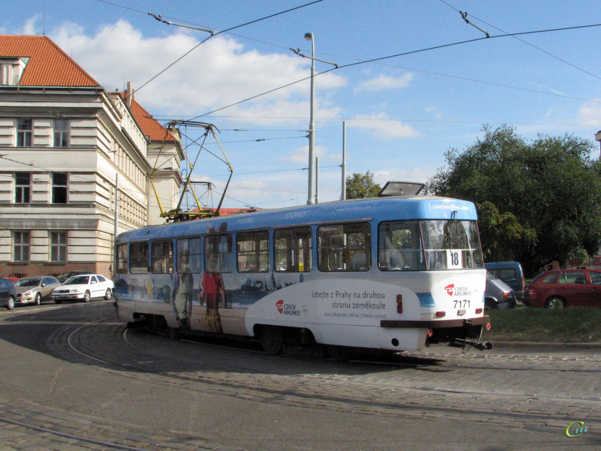 Прага. Tatra T3SUCS №7171