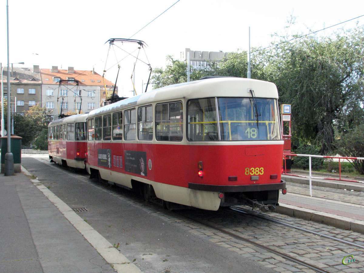 Прага. Tatra T3R.P №8383
