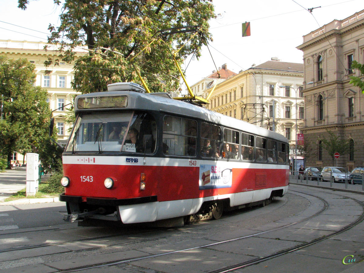 Брно. Tatra T3P №1543