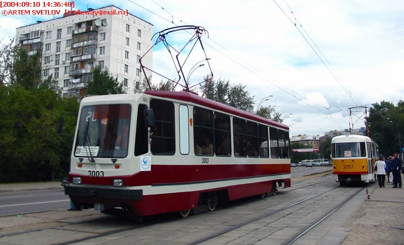 Москва. 71-134А (ЛМ-99АЭ) №3003, Tatra T3SU №3757