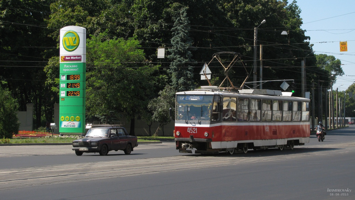 Харьков. Tatra T6B5 (Tatra T3M) №4521