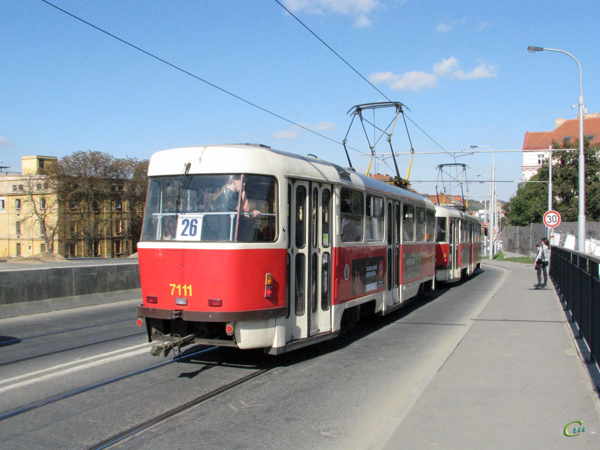 Прага. Tatra T3SUCS №7111