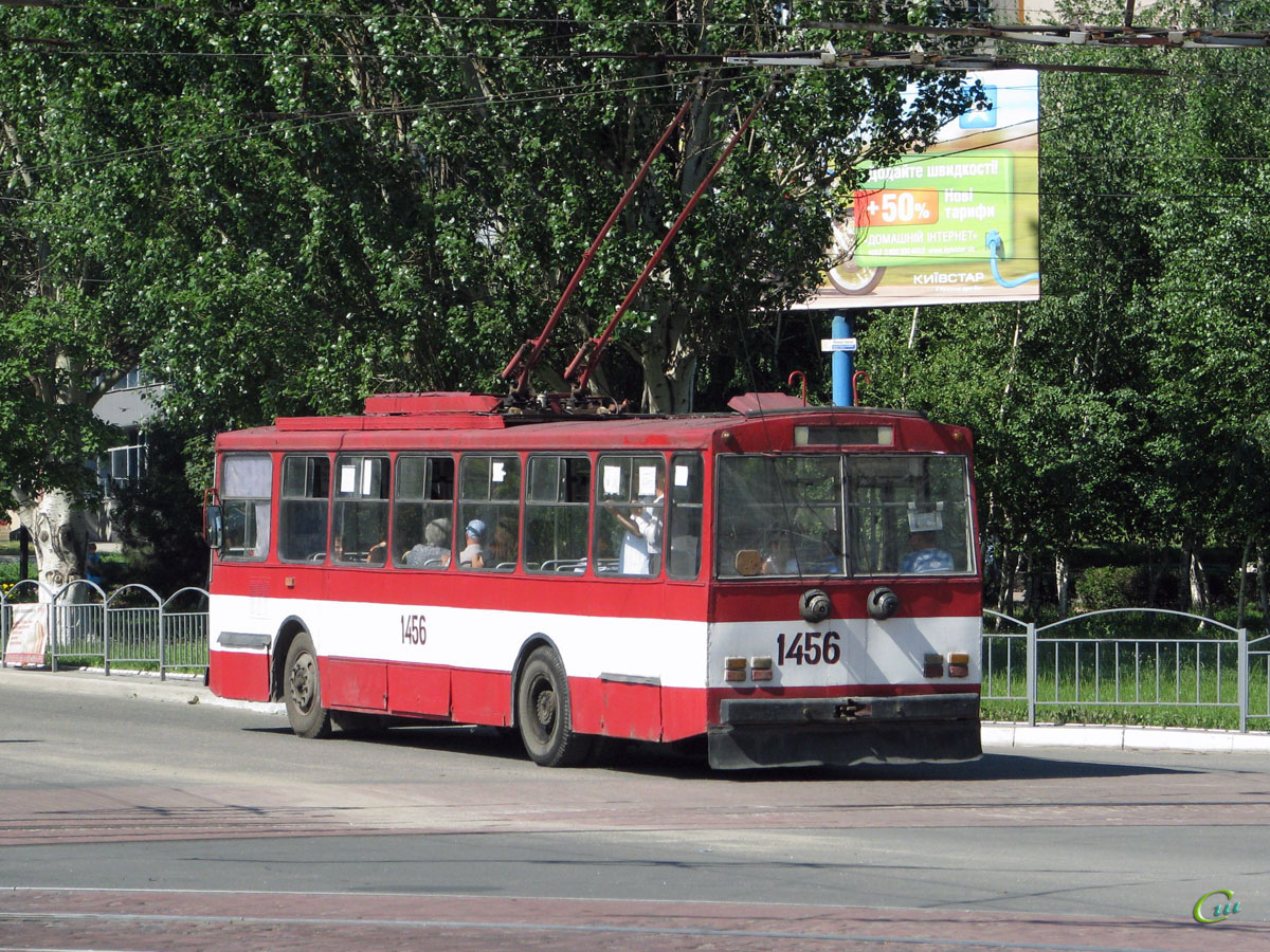 Мариуполь. Škoda 14Tr89/6 №1456