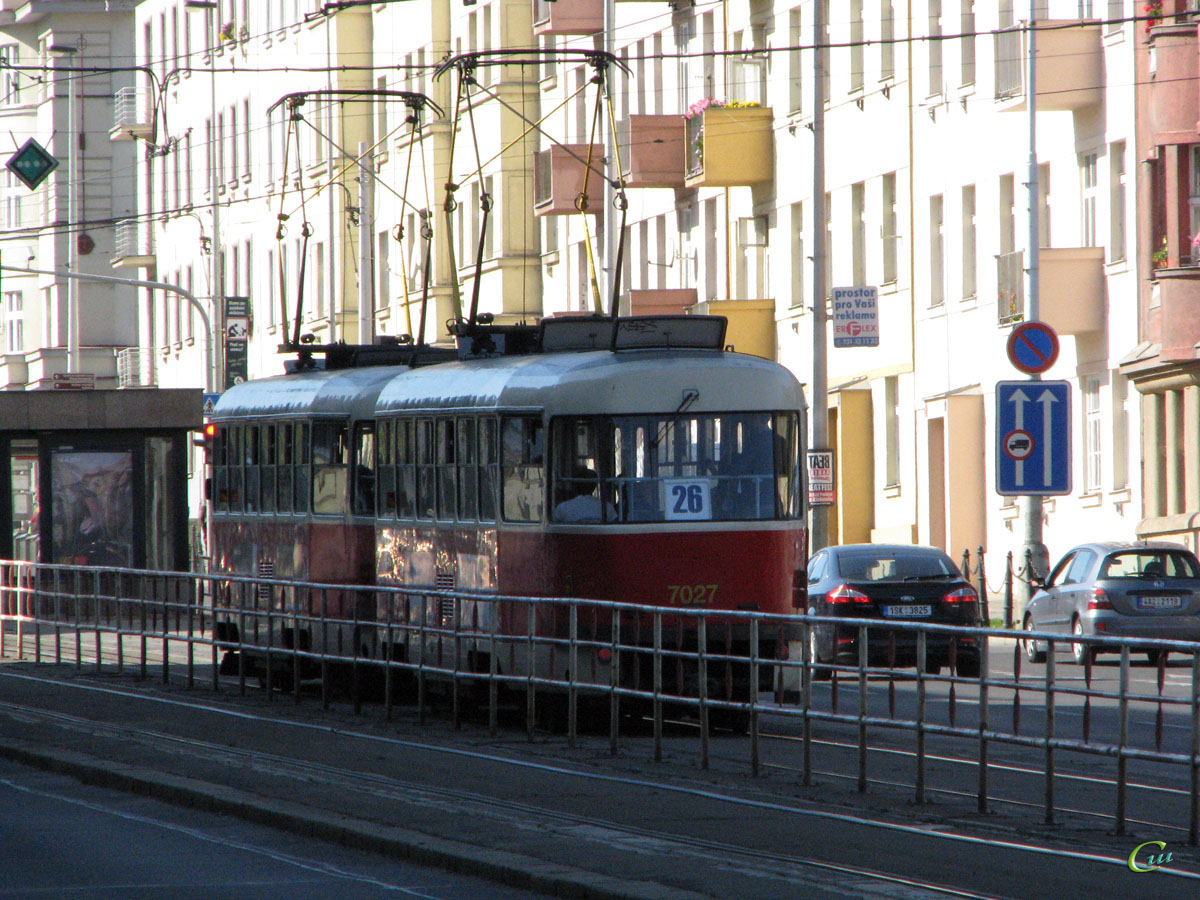 Прага. Tatra T3SUCS №7027