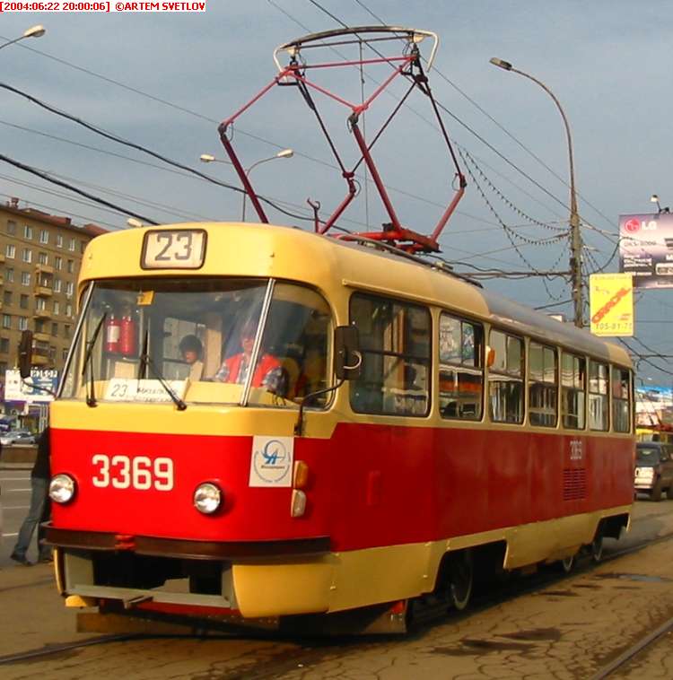 Москва. Tatra T3 (МТТЧ) №3369