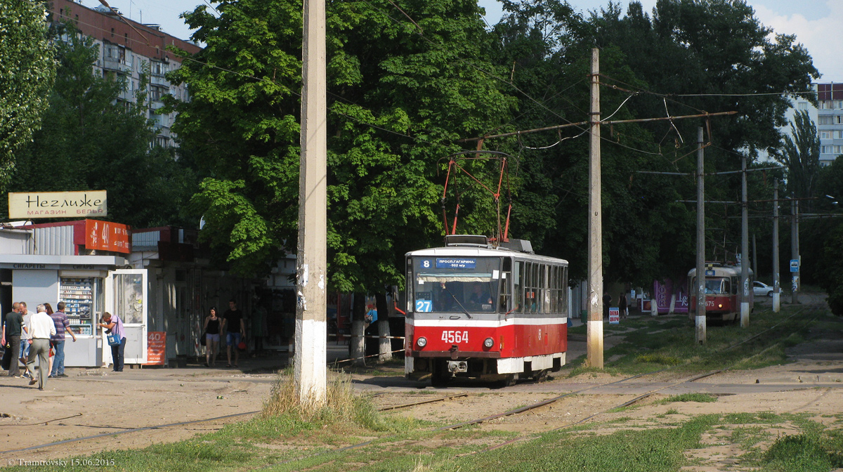 Харьков. Tatra T6B5 (Tatra T3M) №4564