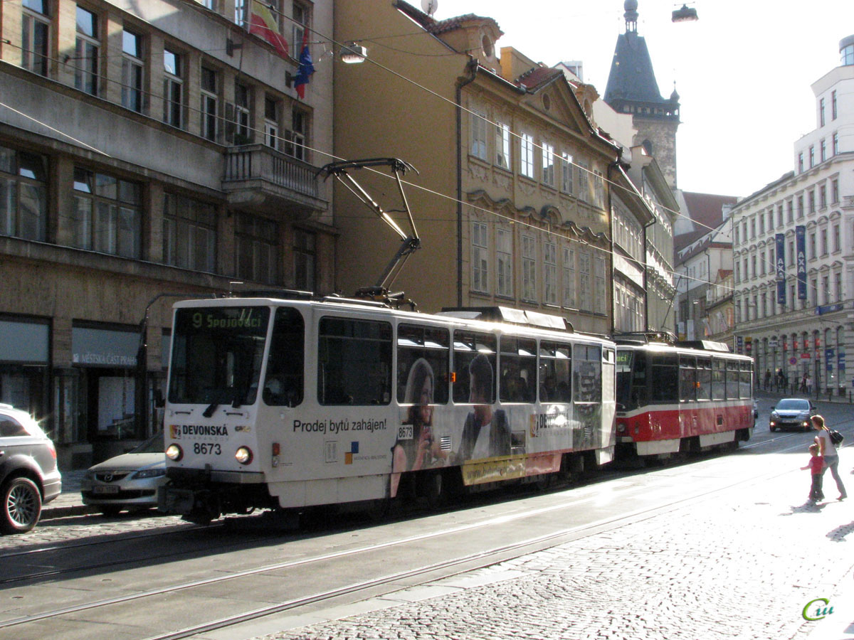 Прага. Tatra T6A5 №8673