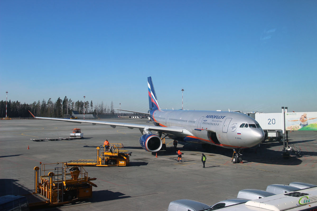 Москва. Самолет Airbus A330 (VQ-BBG) Николай Гоголь авиакомпании Аэрофлот