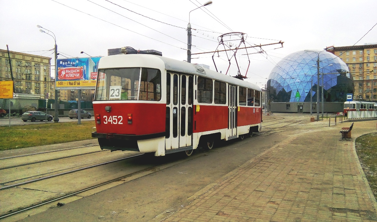 Москва. Tatra T3 (МТТЧ) №3452