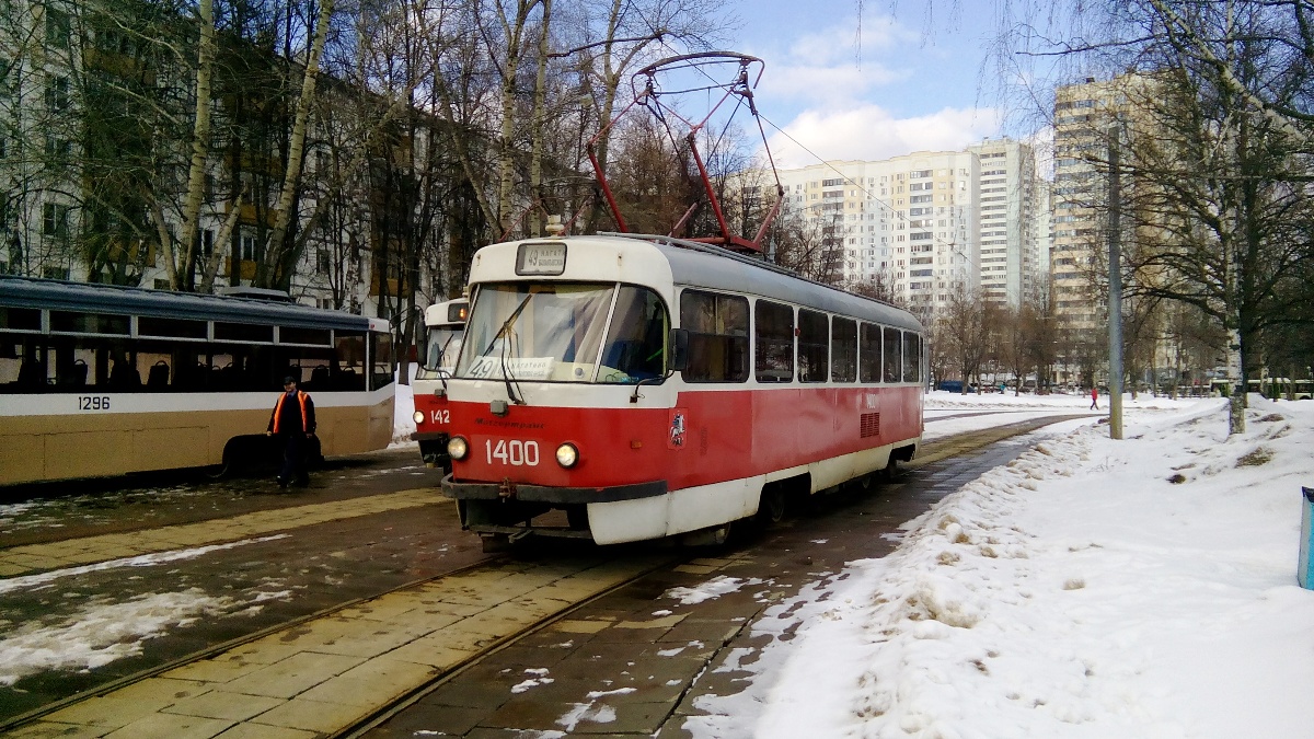 Москва. Tatra T3 (МТТЧ) №1400