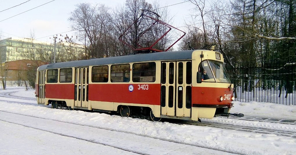 Москва. Tatra T3 (МТТЧ) №3403