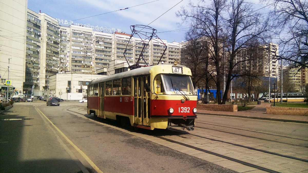 Москва. Tatra T3 (МТТЧ) №1392