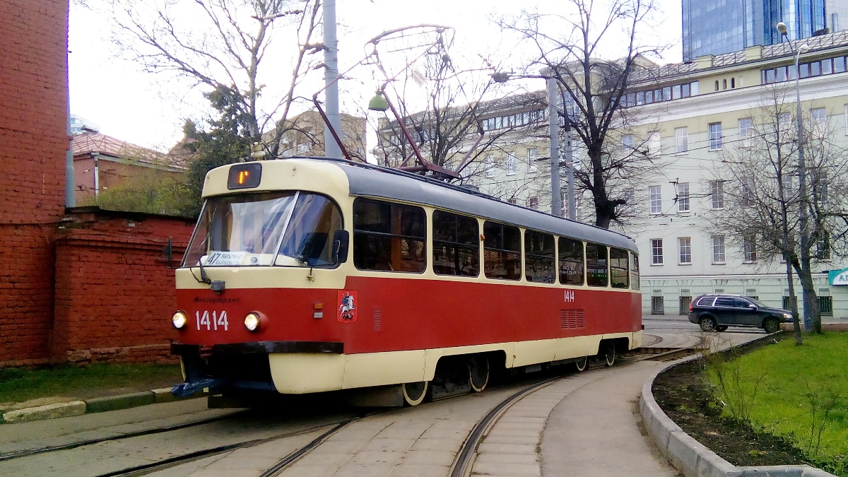 Москва. Tatra T3 (МТТЧ) №1414