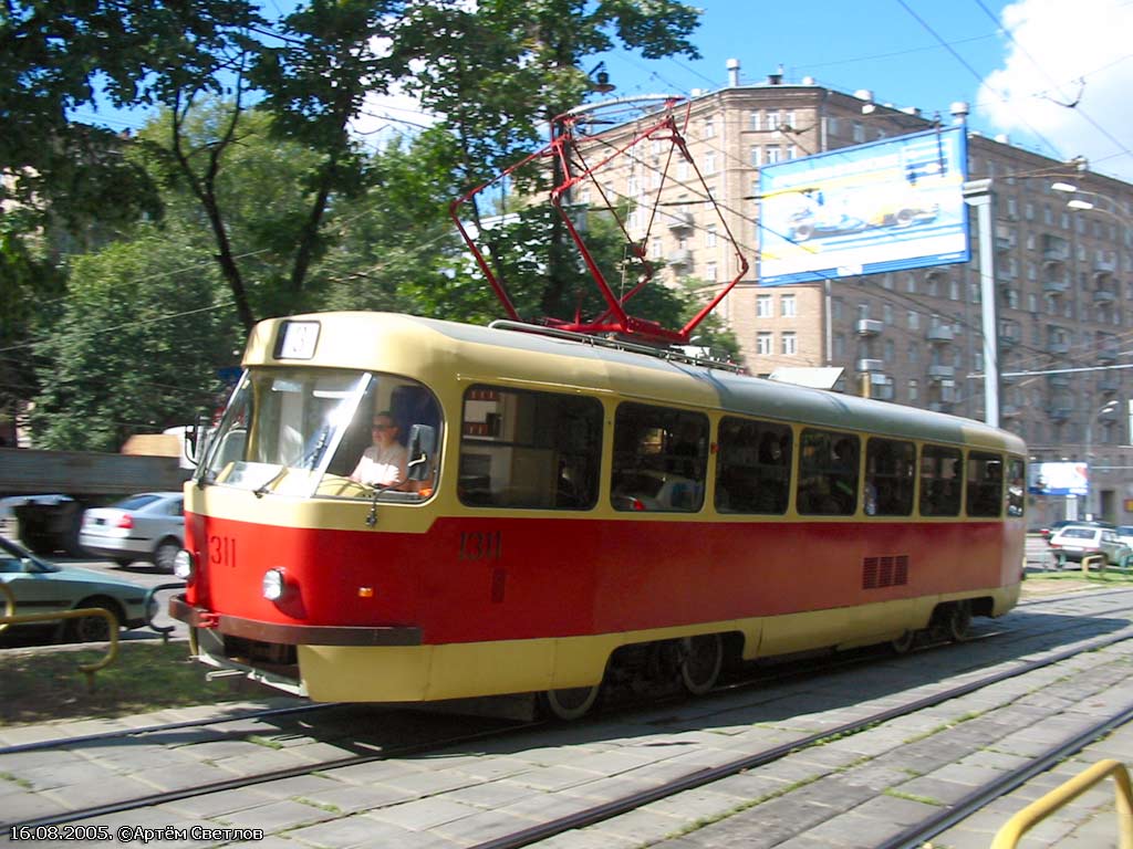 Москва. Tatra T3 (МТТД) №1311