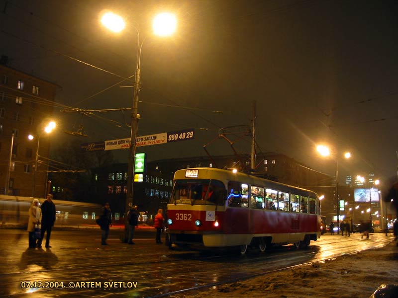Москва. Tatra T3 (МТТМ) №3362