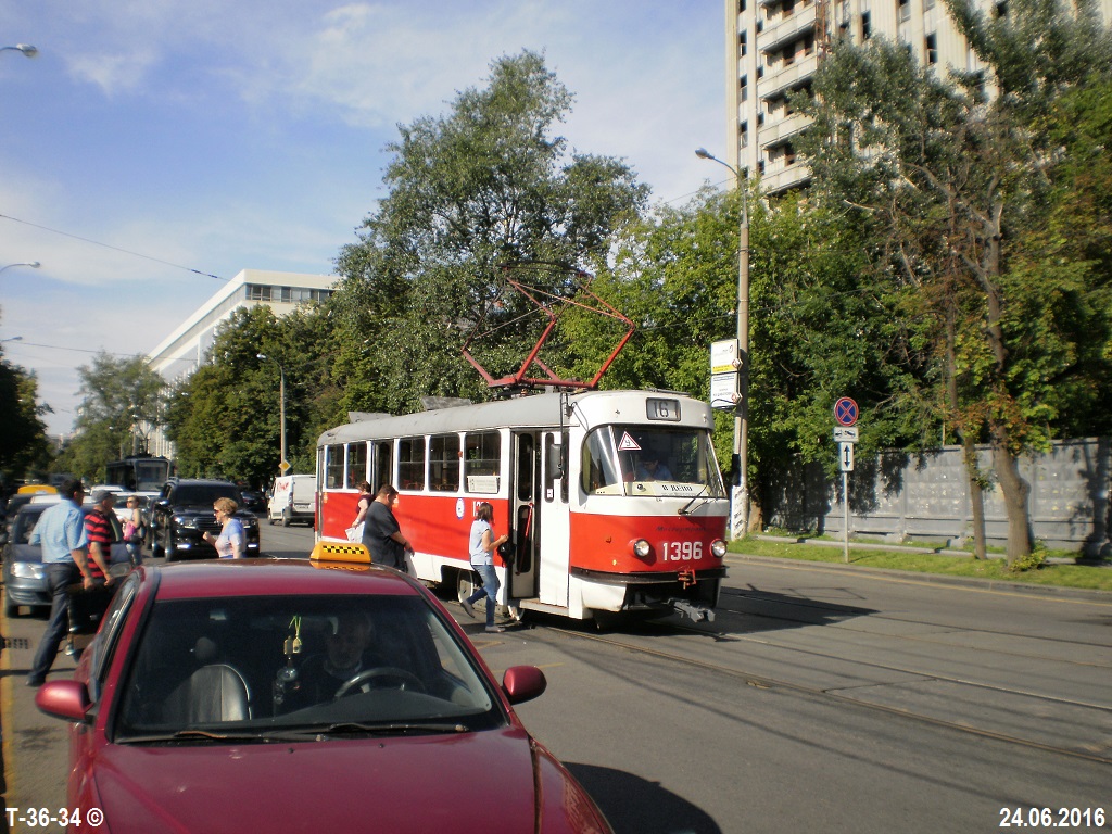 Москва. Tatra T3 (МТТЧ) №1396