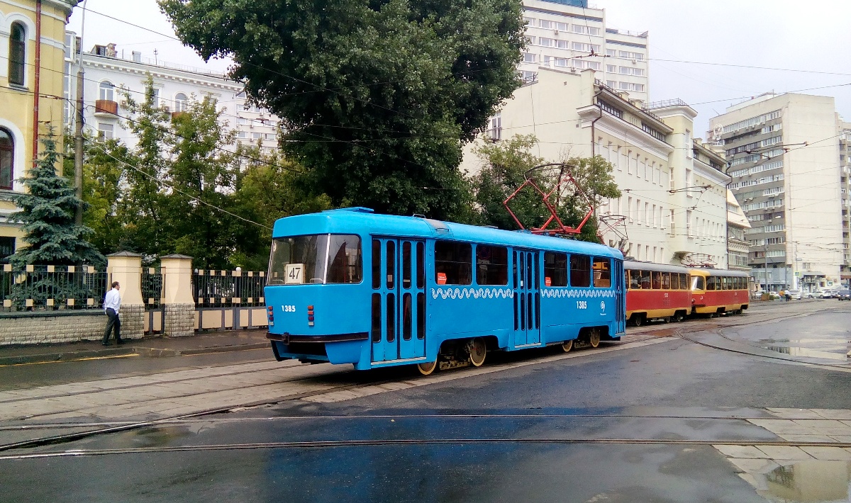 Москва. Tatra T3 (МТТЧ) №1385