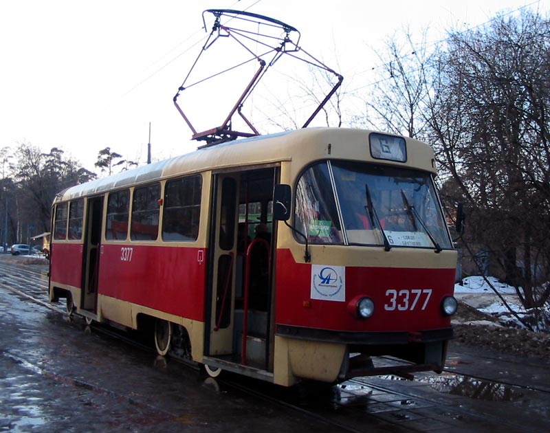 Москва. Tatra T3 (МТТЧ) №3377