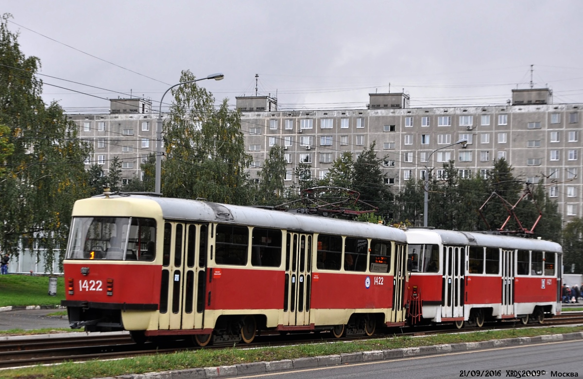 Москва. Tatra T3 (МТТЧ) №1422
