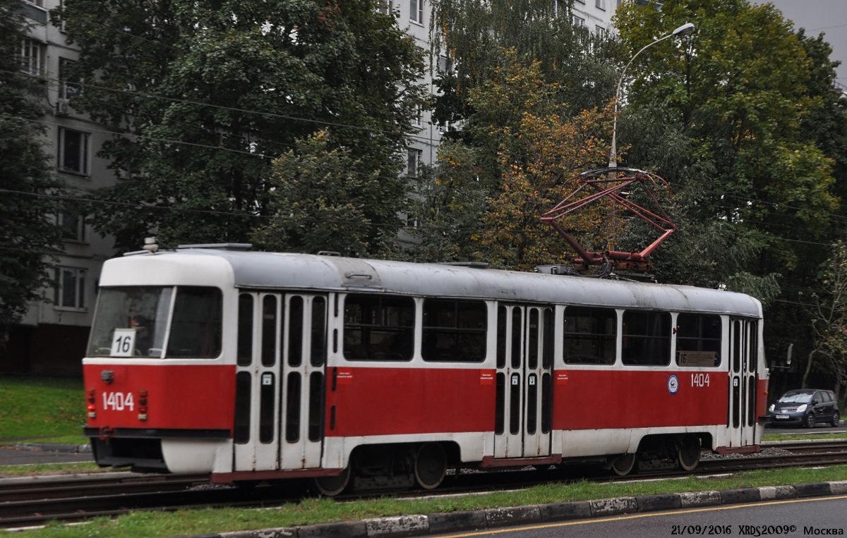 Москва. Tatra T3 (МТТЧ) №1404