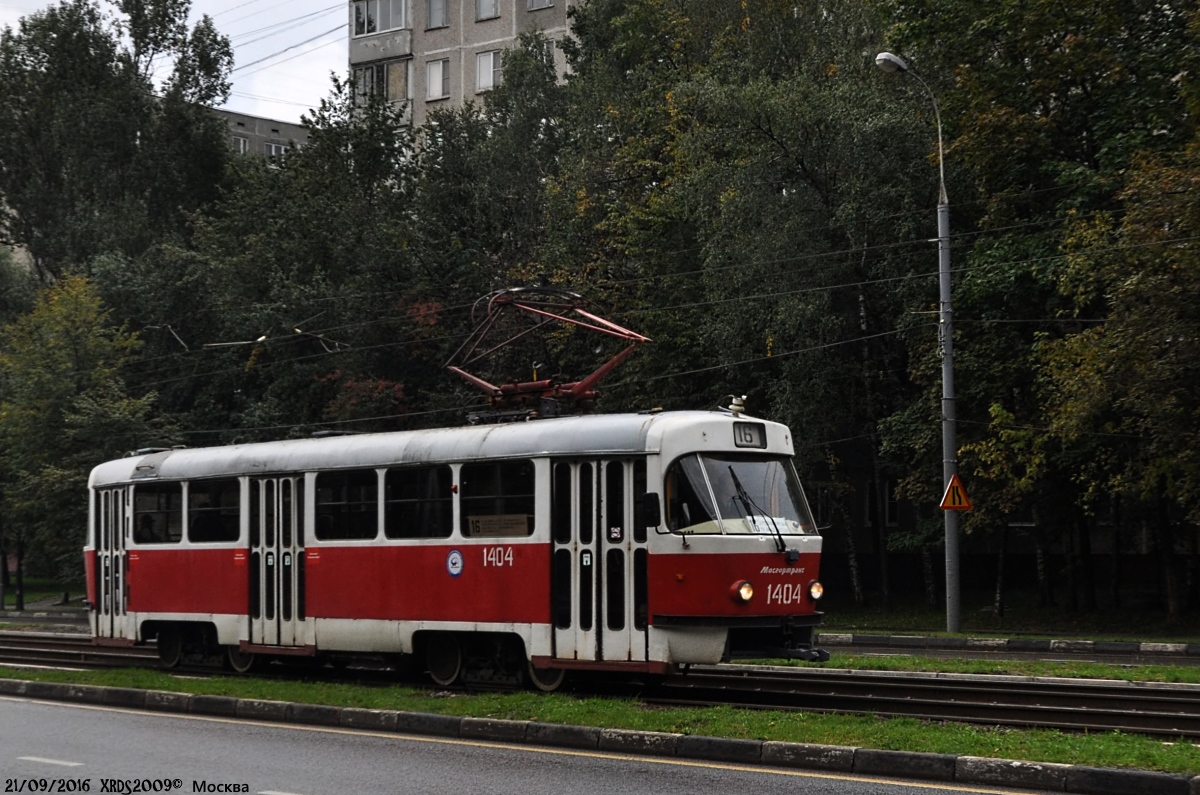 Москва. Tatra T3 (МТТЧ) №1404