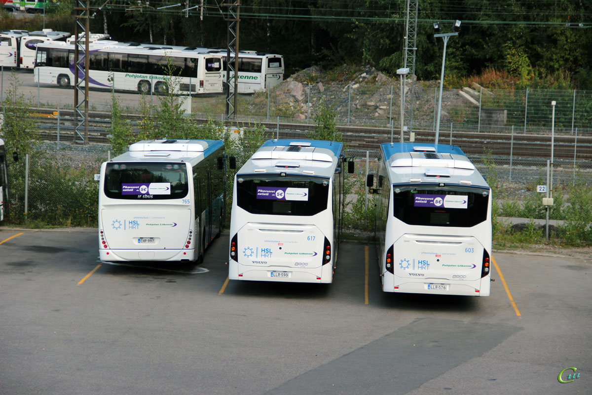 Хельсинки. Volvo 8900BLE LLR-590, Irisbus Crossway LE 12.8M CHP-997, Volvo 8900BLE LLR-576
