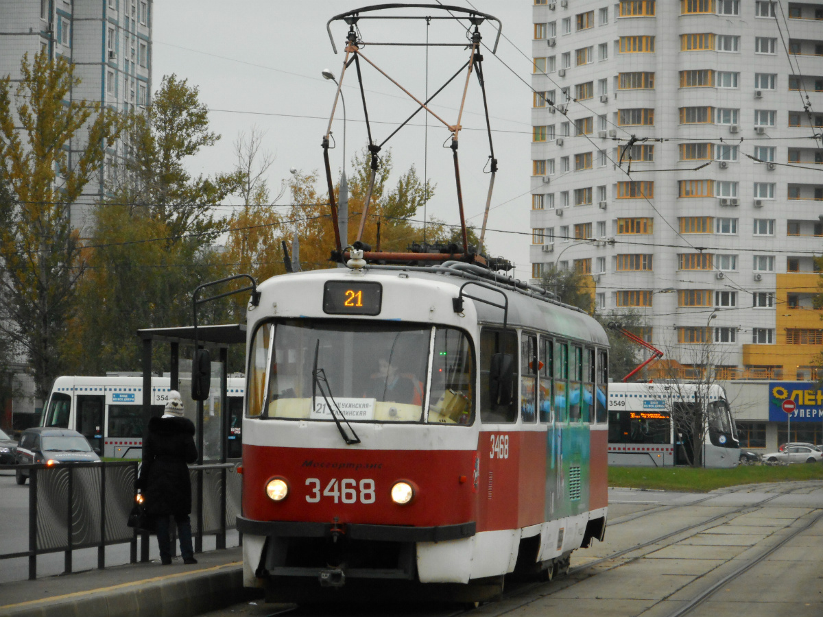 Москва. Tatra T3 (МТТА) №3468
