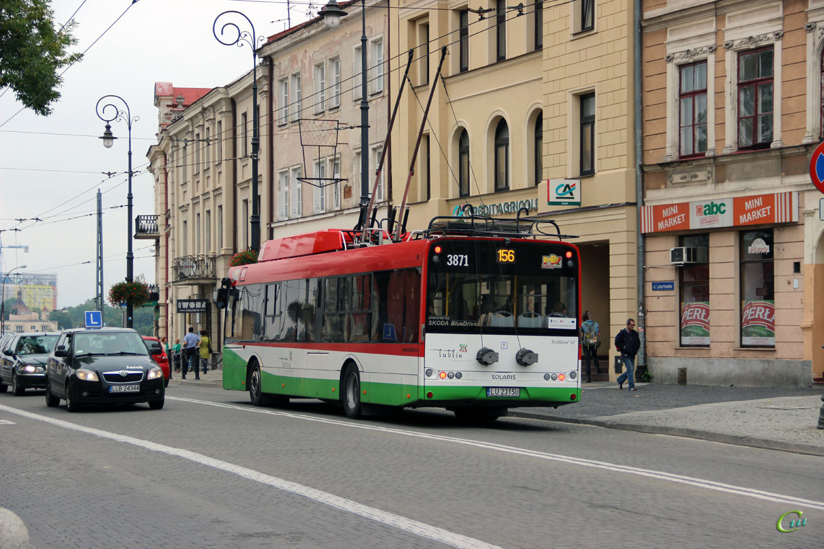 Люблин. Solaris Trollino III 12 Škoda №3871