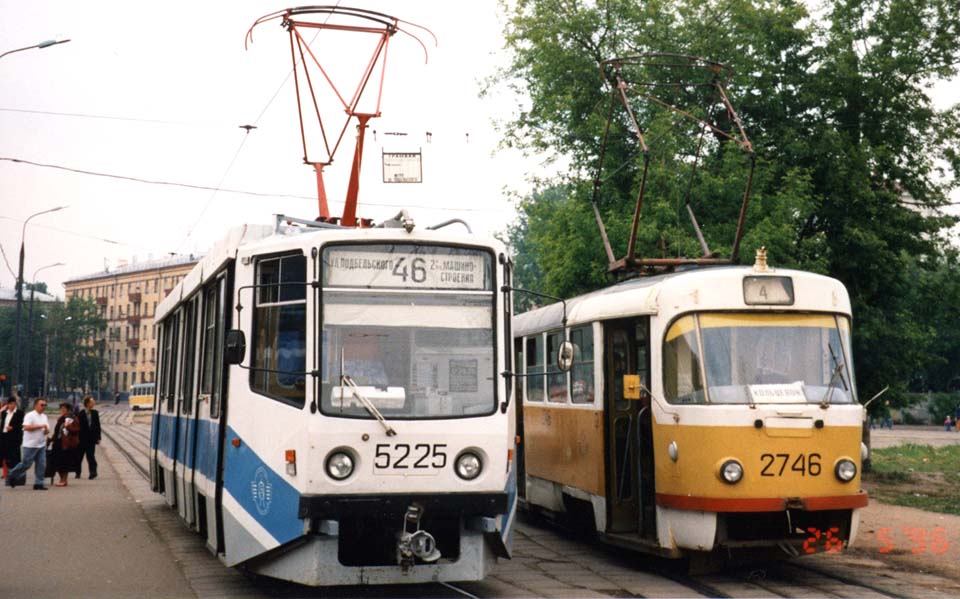 Москва. 71-608КМ (КТМ-8М) №5225, Tatra T3SU №2746