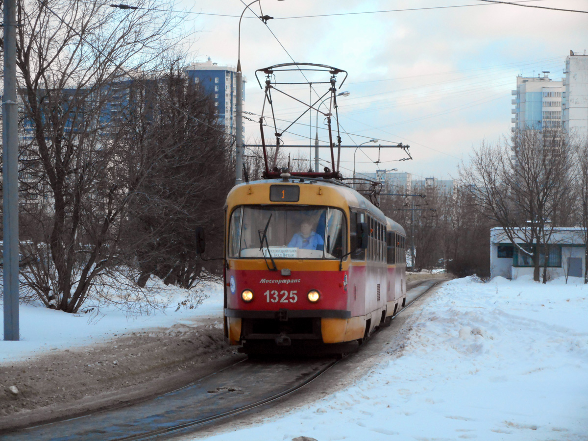 Москва. Tatra T3 (МТТЧ) №1325