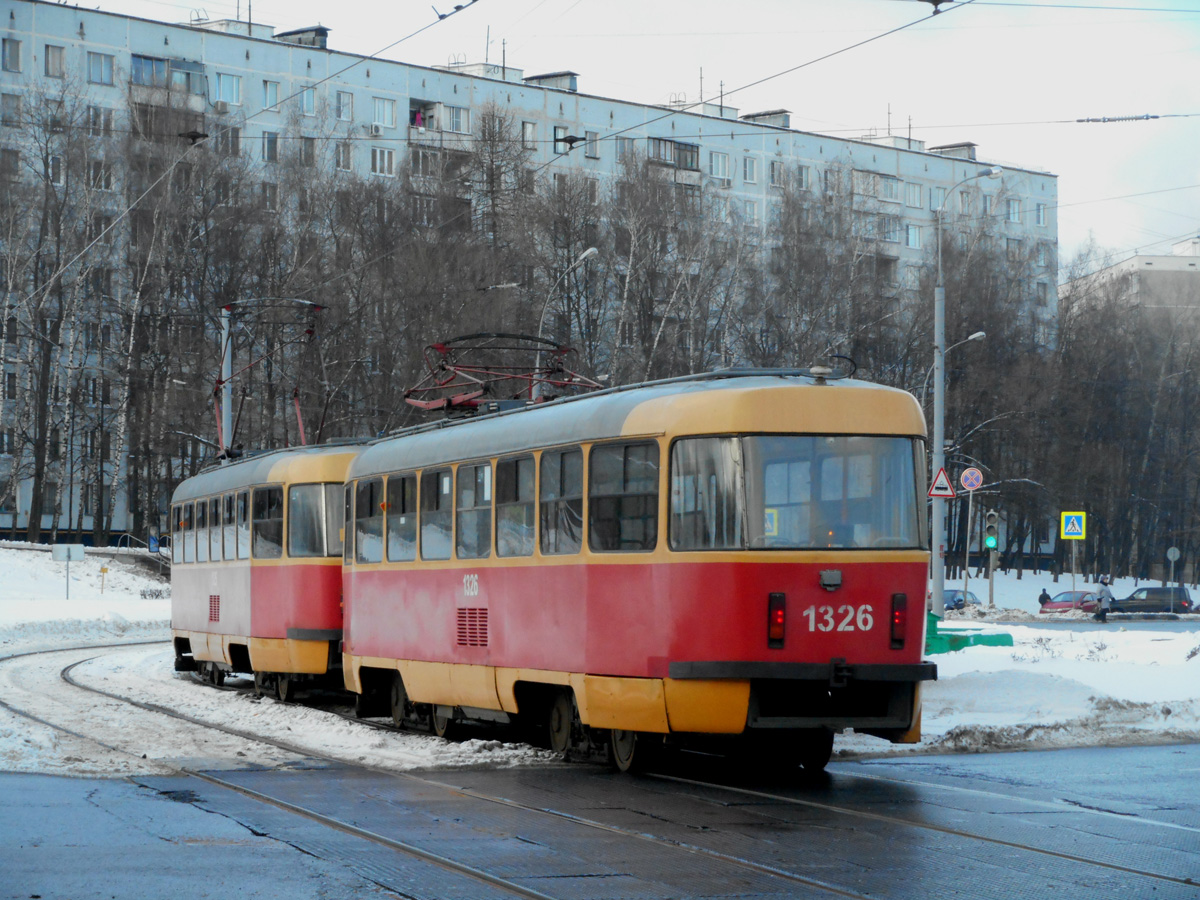 Москва. Tatra T3 (МТТЧ) №1326
