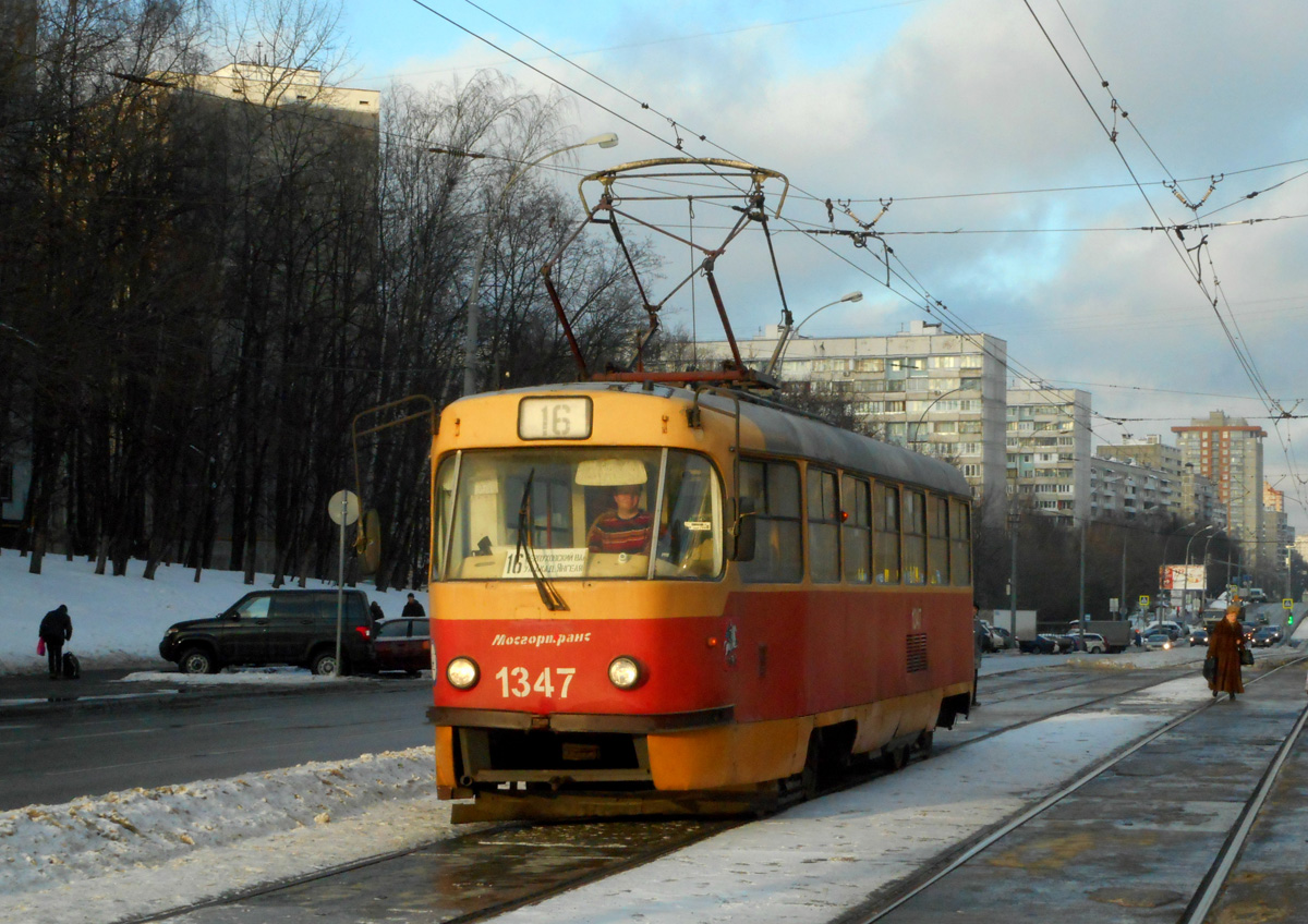 Москва. Tatra T3 (МТТЧ) №1347