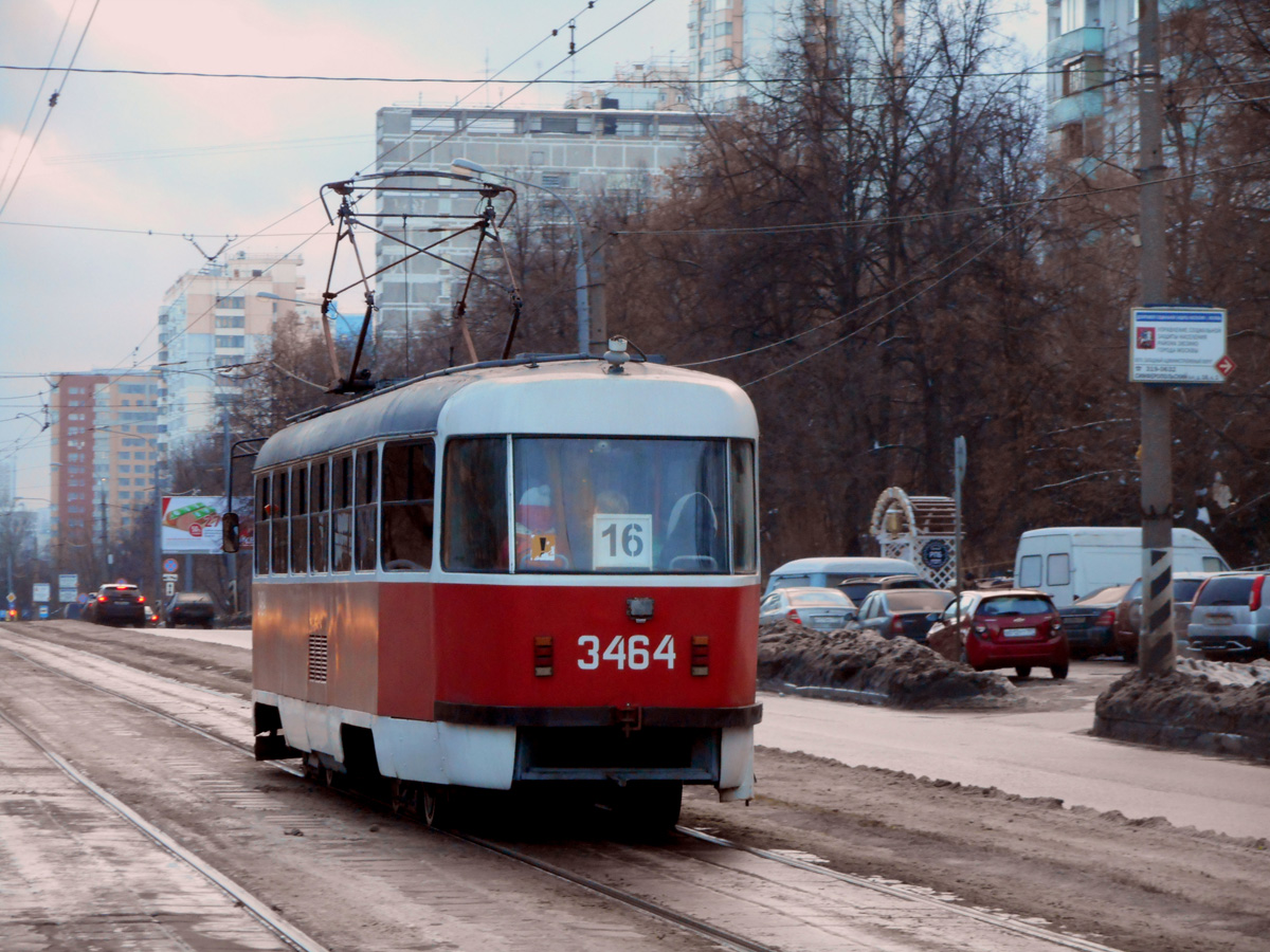 Москва. Tatra T3 (МТТЧ) №3464