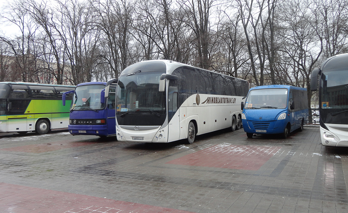 Минск. Irisbus Magelys HDH AM9211-5, Setra S215H AB3200-5, Неман-420224 AI2825-4
