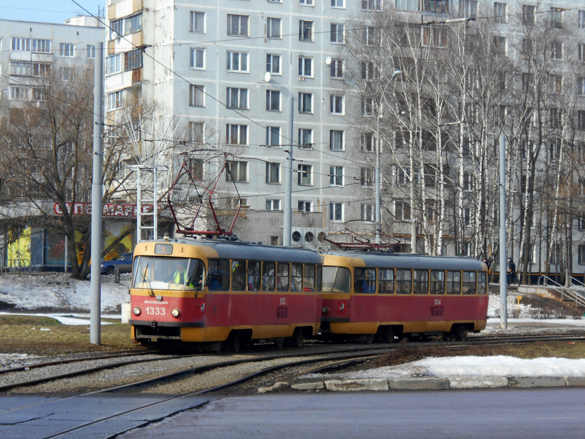 Москва. Tatra T3 (МТТЧ) №1333